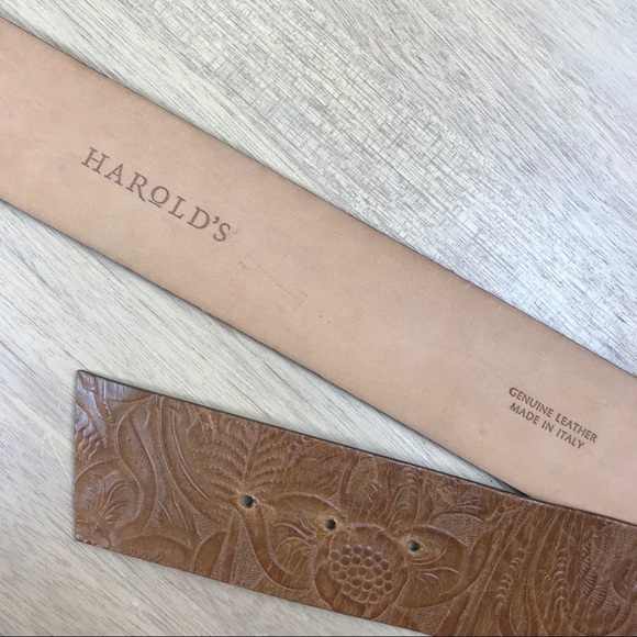 Harold’s l S Retro Vintage Pinup Rockabilly Mexican Embossed Tooled Leather Belt - Picture 8 of 10